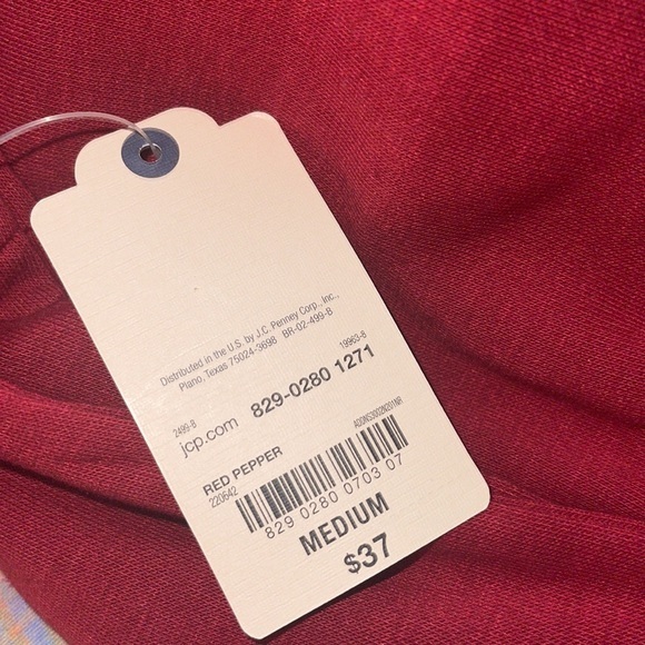 St. John's Bay Womens Long Sleeve ‎ color Red - Picture 10 of 10